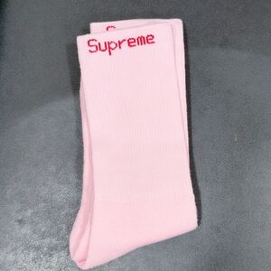 Supreme Pink Crew Socks New One Pair